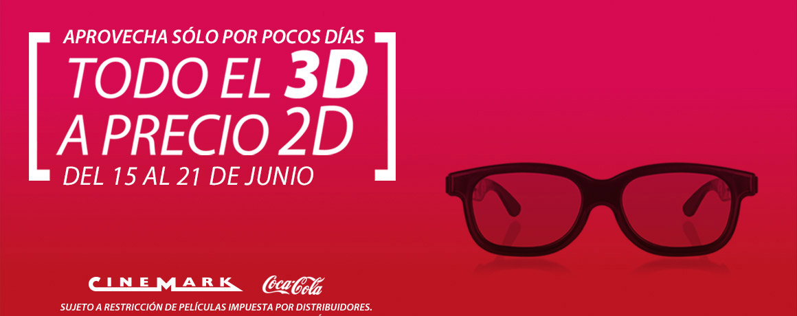  Semana del 3D con Precios de 2D en Cinemark Chile