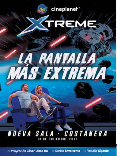  Cineplanet inaugurará espectacular “Sala Xtreme” en Costanera Center