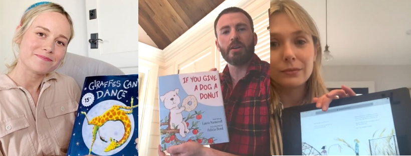  Chris Evans, Brie Larson y otros famosos leen cuentos para los niños en cuarentena